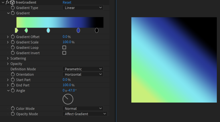 پلاگین FreeGradient افترافکت